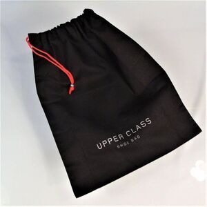 Virgin Atlantic Upper Class Shoe Bag 12" X 16" Black With Red Drawstring